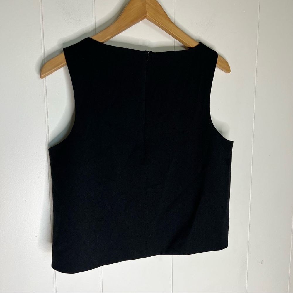 Black Halo Sanibel Crop Top Sz 6 Zipper back - Picture 6 of 6
